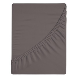 Venice Home 100% Cotton Fitted Sheet Only - Deep Pocket up to 16inch - All-Around Elastic - T-Shirt Fabric Jersey Knit - Extra Soft - Easy Fit - All Season - Comfy (Anthracite, Twin)