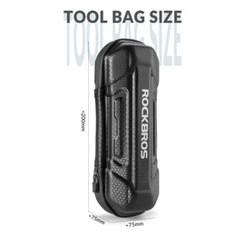 ROCKBROS Bicycle Accessories Organizer Bag Travel Portable Bicycle Bag Multifunctional Bag for Repair Tools, Mini Pump Black