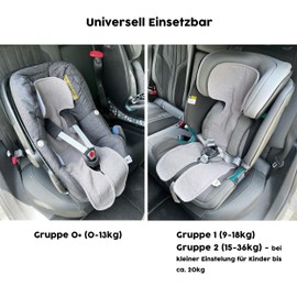 Breathable Seat Cover for Baby Car Seat, Pushchair, Anti-Sweat, Universal Group 0+ (0-13 kg) Group I (9-18 kg) 100% Cotton Bird, Seat Insert Baby Seat
