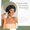 Reusable Shower Cap for Women, Large Waterproof Shower Bonnet Washable