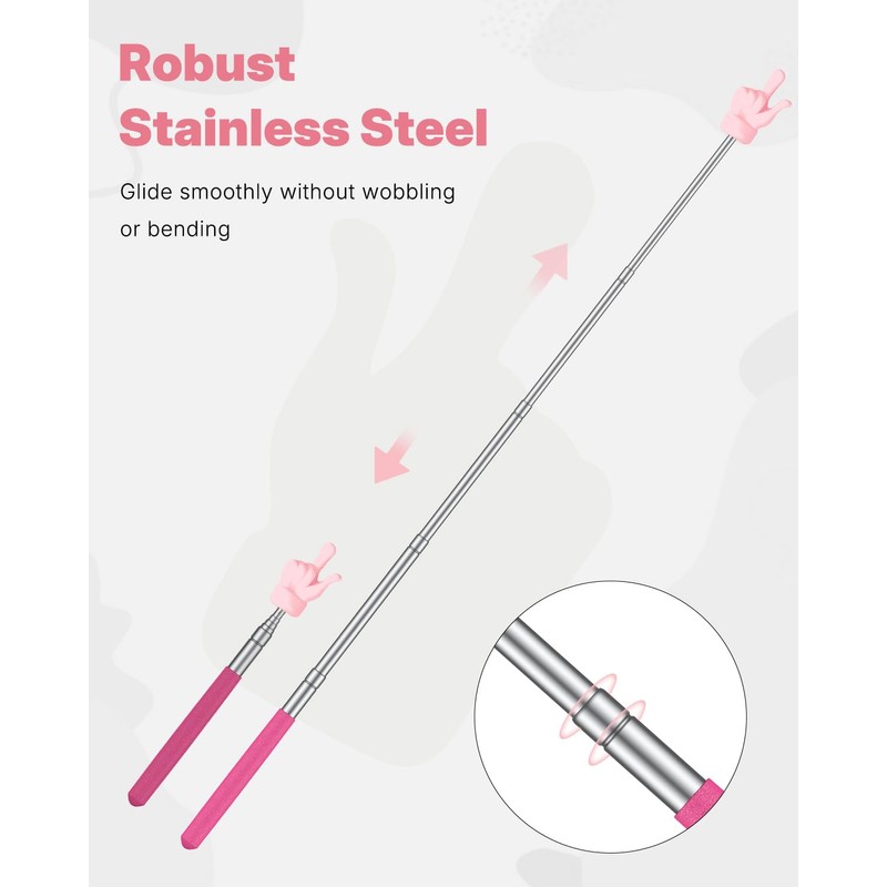 Uniclife Uniclife 2 Pcs Telescopic Teachers Pointer Mini Retractable Finger