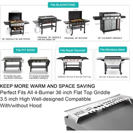 Utheer Warming Rack for Blackstone 36" with/without Hood Griddle Series, Griddle Warming Rack for Blackstone Airfryer/Rangetop and More Brands 36inch Flat Top Grill Griddle Chicken Leg and Pepper Rack