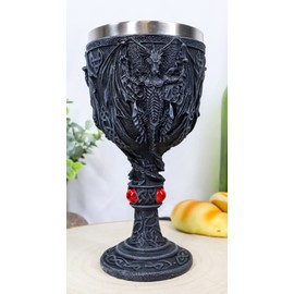 Ebros Gift Celtic Rune Alchemy Elixir Of Life Bloodstone Winged Guardian Dragon Sentry Wine Goblet Cup Chalice Figurine 8oz Stylish Gothic Drinkware Medieval Fantasy Dungeons And Dragons Accent