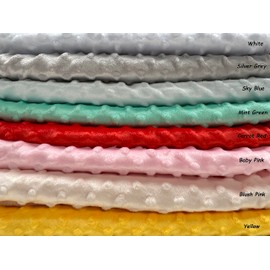 Dimple DOT Supersoft Fleece Fabric Cosy Blanket Plush Kids Cuddle-Worthy Soft Material - 160cm Wide (Baby Pink, 1 Metre)