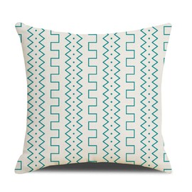 Pillow Covers 18x18 inch Pack of 4 Throw Pillow Covers Linen Cotton Blended Fabric Modern Geometric Patterns Decorative Sofa Square Cushion Cases
