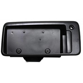 For Chevy Express 2003 04 05 06 2007 Door Handle | Exterior | w/Integral License Bracket | Textured Black | Replacement For GM1820106 | 15269298, 23489985