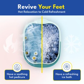 Foot Soaking Tub for Soaking Feet, Collapsible Foot Tub, Foot Bath Soak Tub with Massage Nodes, Large Pedicure Foot Spa Bucket, Portable Foot Soaker Container for Foot Care Routine at Home