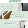 FWUNYVN 2 Pairs Over-The-Door Mirror Hanger, Adjustable Door Mirrors Hook