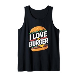 I Love Burger Juicy Delicious Cheese Patty Tank Top