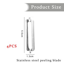 Pack of 4 Peeler Replacement Blade, Peeler, Replacement Blades for Tupperware Peeler, Turbo Peeler Replacement Blades, Kitchen Tupperware Peeler, Kitchen Vegetable Peeler Blades, Asparagus Peeler