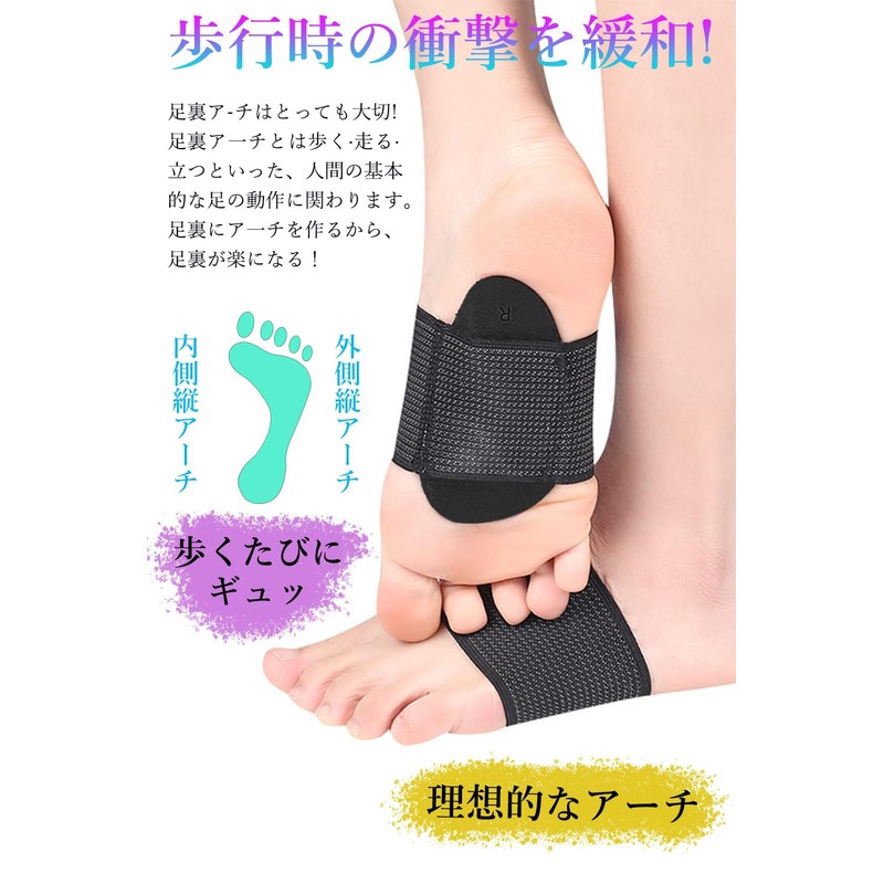 Foot Arch Support, Shock Absorbing, Protective Pad, Standing Work, Running,