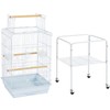 Topeakmart Rolling Bird Cage for Cockatiels Parrots Small Birds Green