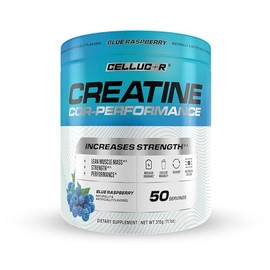 Cellucor Creatine Powder, ICY Blue Razz Flavor - Increases Strength, Lean Muscle Mass & Endurance, Micronized Creatine for Fast Absorption, 5g Creatine per Serving, 50 Servings