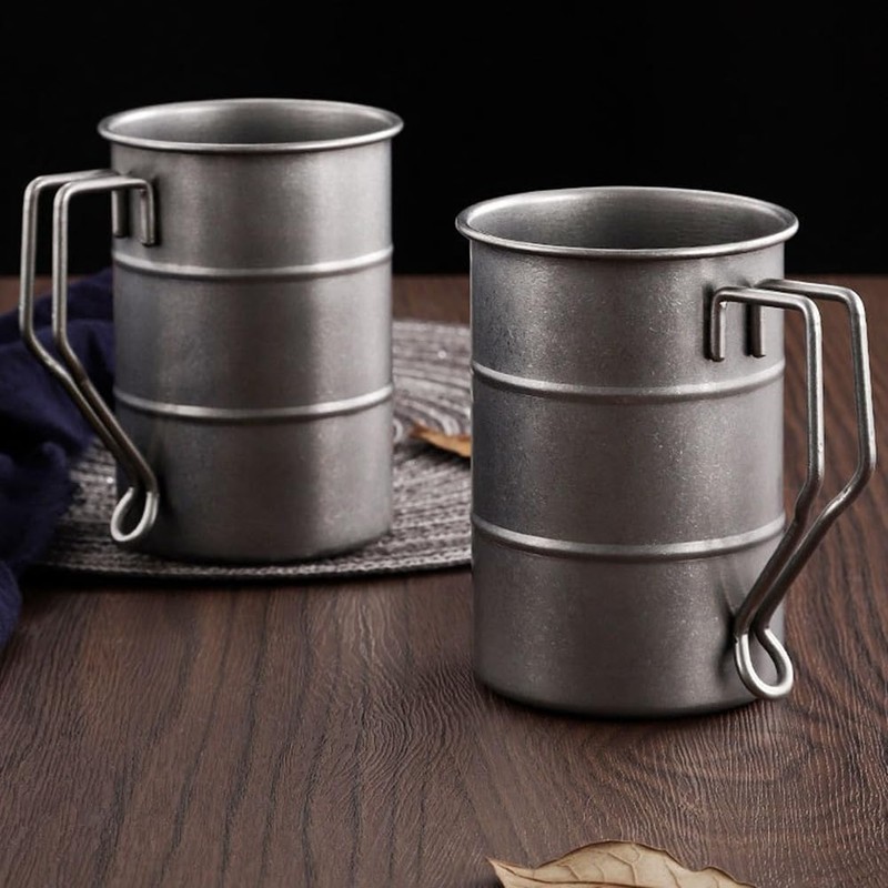 Plmvhpb 1 boccale da birra in stile retrò industriale, 304,