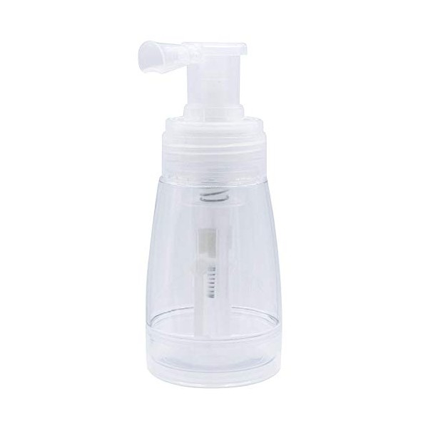 Empty Powder Spray Bottle Portable Clear Refillable Hair Fiber Spray Bottle Portable Hairdressing Tool, 180ML (1Pc)