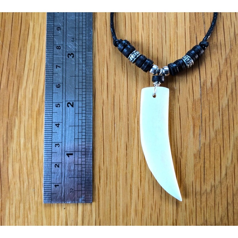 BOYS MENS NECKLACE AND BRACELET GIFT SET -FAKE WOLF SHARK