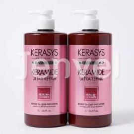 Kerastase 케라시스 케라마이드 극손상 울트라 트리트먼트 1L 2개 빗질이 즐거워지는 시간 Kerassis Keramide Ultra Treatment for Severely Damaged Hair 1L, 2 Pieces, Joyful Brushing Time [1 liter x 2 pieces]