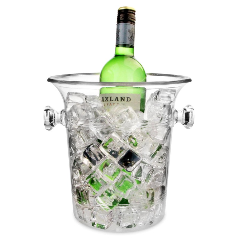 bar@drinkstuff Wine & Champagne Bucket Clear - Plastic Wine Cooler