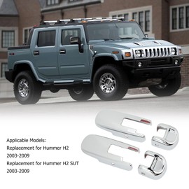 4pcs Hood Lock Covers, Hood Release Handle Cover for Hummer H2 SUT 2003-2009