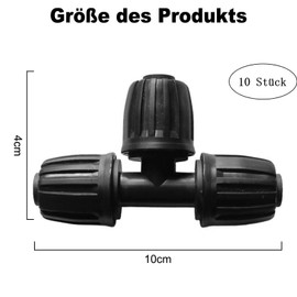 VZU 10 Pieces 1/2 Inch Micro Drip System T-piece T-shaped Junction for 16mm Installation Pipes, Agricultural Irrigation Connectors, for Micro Drip System Garden Watering, Automatic