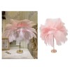 Ostrich Feather Table Lamp Rechargeable Modern Romantic Decoration Lamp Bedroom