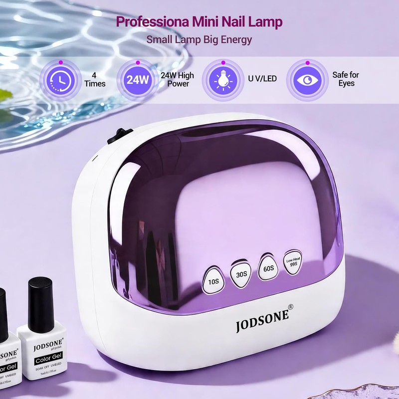 Cordless LED Nail Lamp Rechargeable Portable with 4 Timers LCD