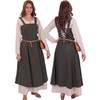 Anna - Medieval Viking Apron Overdress with Laced Back -