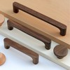 KOVNISE Cabinet Pulls Solid Wood Pulls Dark Walnut Original Wood