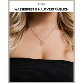LUUK LIFESTYLE Modern Stainless Steel Necklace with Pendant, 50 cm Adjustable Length, Jewellery Gift for Best Friend, Silver, Stainless Steel