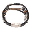 Leather Strap for Xiaomi 7 NFC Bracelet Metal Buckle Ethnic