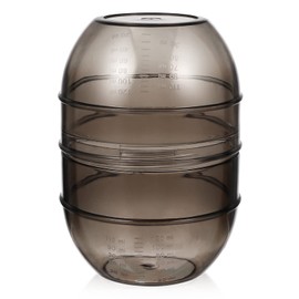 SOLUSTRE Hair Dye Bowl Hair Dyeing Shaker Bowl with Measuring Scale Hair Color Mixer Salon Tint Bowl Salon Mixing Cup for Hair Coloring Hair Salon Barber, Grey