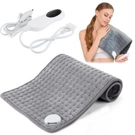 Compresa Caliente Electrica, Almohadilla Térmica Eléctrica de Calefacción Rápida, Manta Electrica con 10 Ajustes Temperatura para Fisioterapia, Dolores Musculares de Rodilla, Espalda, Hombros y Más