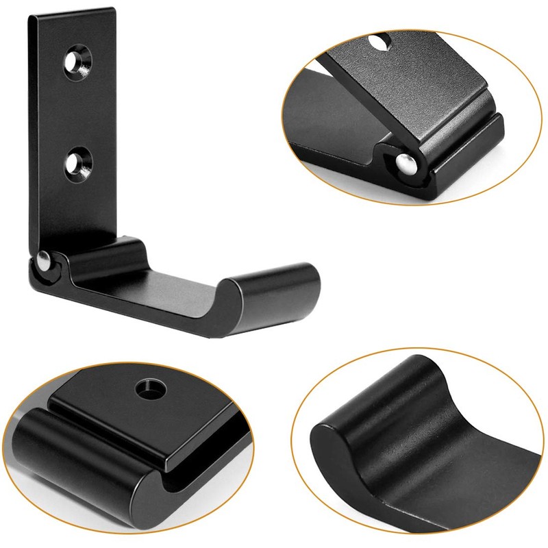 Folding Coat Hooks, Matte Black Wall Hooks for Hanging Coats