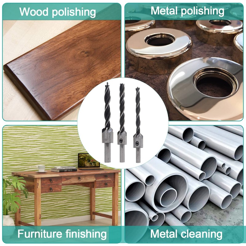 Aracombie 7pcs Wood Countersink Drill Bit Set, Metric Countersink Drill