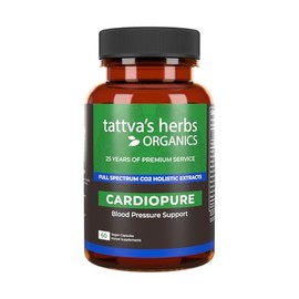 Tattva's Herbs Cardiopure Herbal Ayurvedic Supplement, Ashwagandha, Rauwolfia, & Arjuna Full Spectrum Co2 Extracts, Veggie Capsules, 60 Count