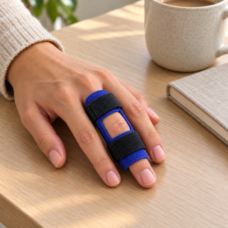 Trigger Finger Splint – Adjustable Padded Finger Brace for Mallet