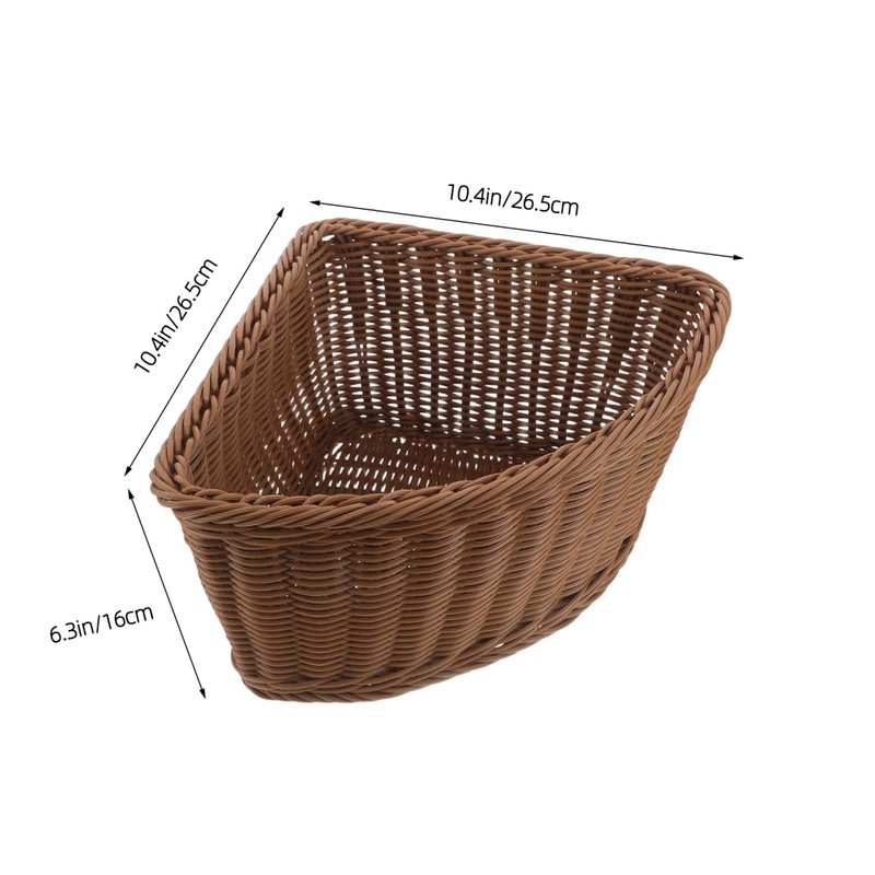Hemobllo Corner Storage Basket, 90 Degree Triangle Organizer Bin for