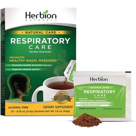 Herbion Naturals Respiratory Care Herbal Granules – 10 Ct for the Whole Family – Promotes Healthy Nasal Passages & Respiratory Function - Relieves Cold and Flu Symptoms – Supports Immune System