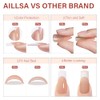AILLSA Uñas Postizas Francesas de Gel, 180 Unidades, Color Marrón,