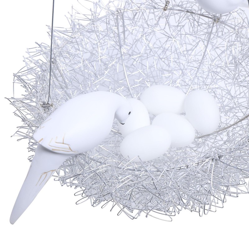 Bokknppo 5 LED Chandelier Bird’s Nest Light Fixture Creative Egg