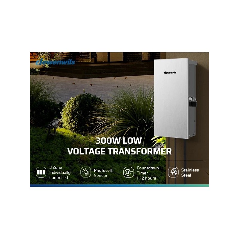 DEWENWILS 300W Low Voltage Transformer Dusk to Dawn Sensor &