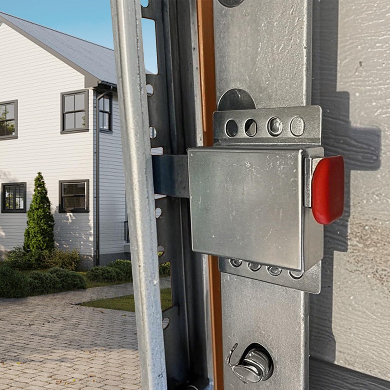 Wawory Galvanized Steel Slide Lock Locking Latch,Heavy Duty Deadlock,Durable Garage