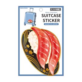 Kamio Japan Seal Adult Encyclopedia Suitcase Sticker Sushi 226600