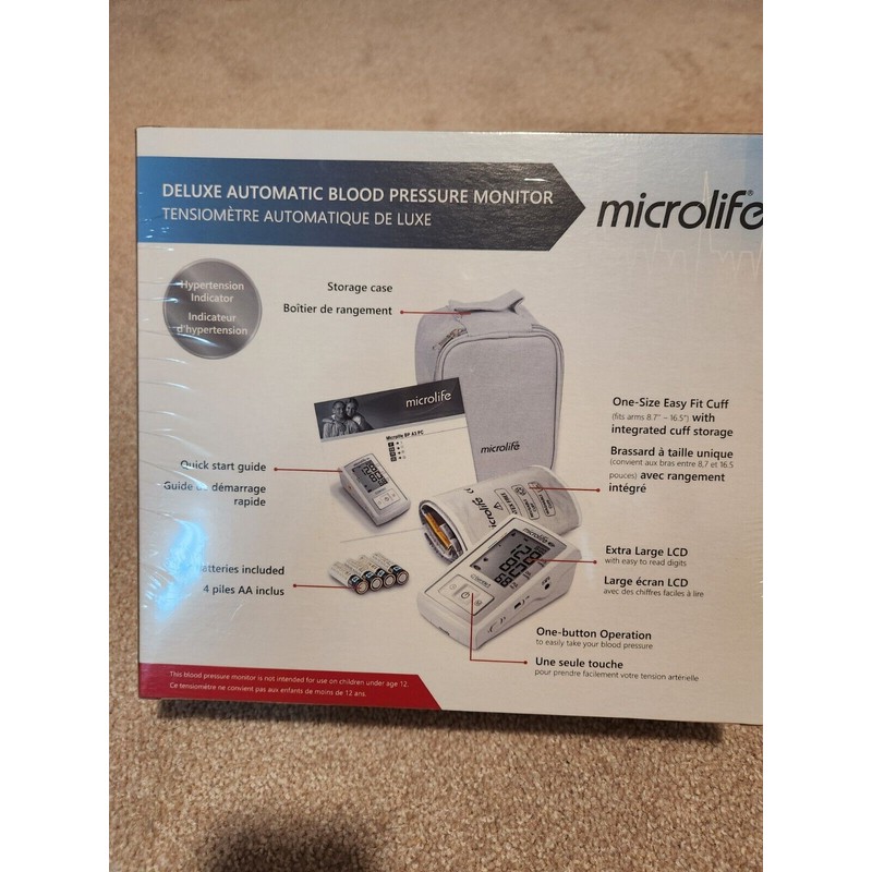 Microlife Deluxe Automatic Blood Pressure Monitor Model BP3GX1 Factory Sealed