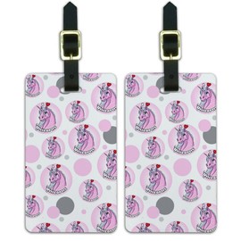 Graphics & More Luggage Suitcase Carry-on Id Tags-I Love Heart-Unicorns Pink, White