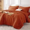MUXHOMO 7 Pieces King Comforter Set, Seersucker Bed in a