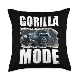 Gorilla Mode Beast Power Motivation | Gym Workout Training Throw Pillow