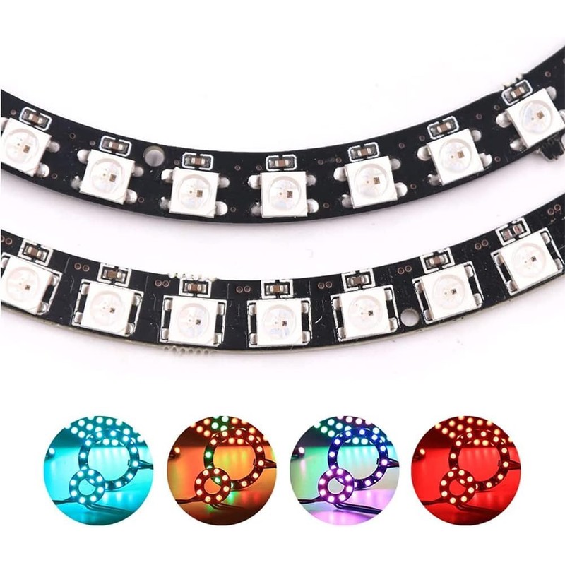 Sparkleiot WS2812B RGB LED Ring 45 LEDs Programmable + Controller