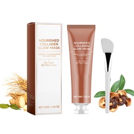 KARLOR Kollagen Maske mit Bürste,abziehbar Anti-Falten Maske für Gesicht Kollagen Glow Maske Gesichtsmaske transparent Gel Texture Feuchtigkeitsspendend Anti-Falten Peel-Off-Maske（100g）