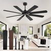 Fanbulous 62 Inch Ceiling Fans No Light with Remote, Modern